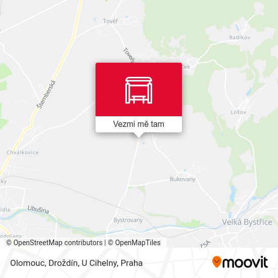 Olomouc, Droždín, U Cihelny mapa