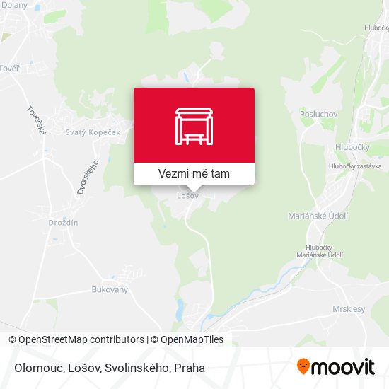 Olomouc, Lošov, Svolinského mapa