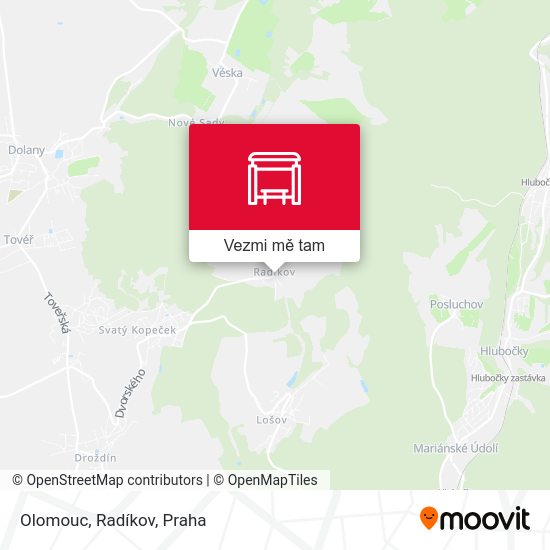 Olomouc, Radíkov mapa