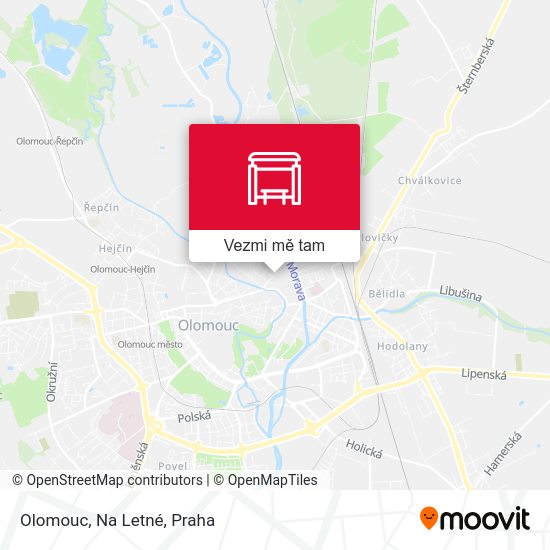 Olomouc, Na Letné mapa