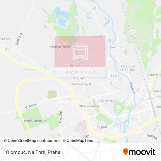 Olomouc, Na Trati mapa