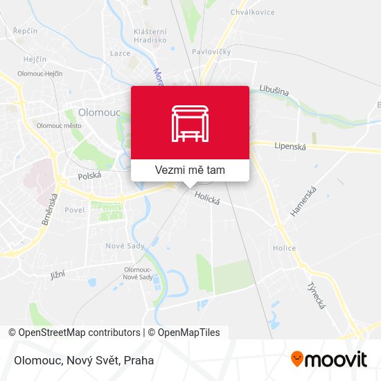 Olomouc, Nový Svět mapa