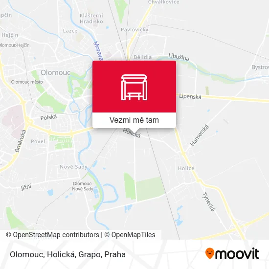 Olomouc, Holická, Grapo mapa