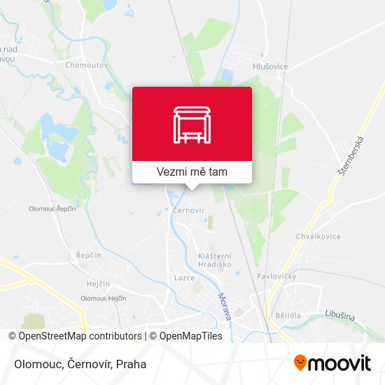 Olomouc, Černovír mapa
