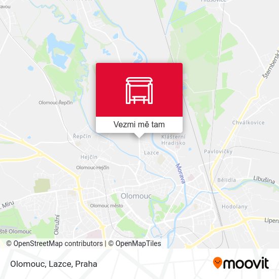 Olomouc, Lazce mapa