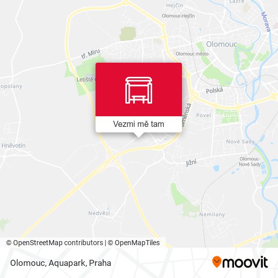 Olomouc, Aquapark mapa