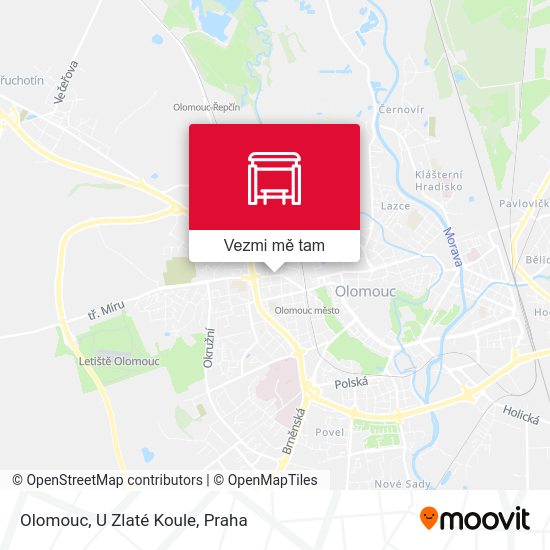 Olomouc, U Zlaté Koule mapa