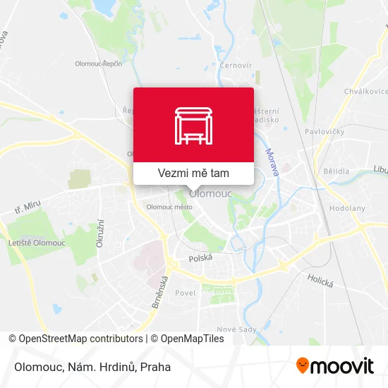Olomouc, Nám. Hrdinů mapa