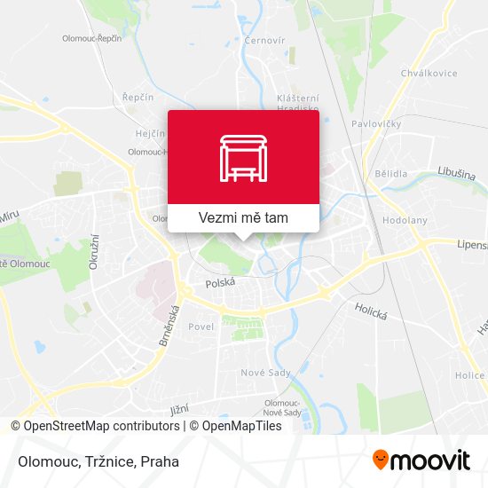 Olomouc, Tržnice mapa