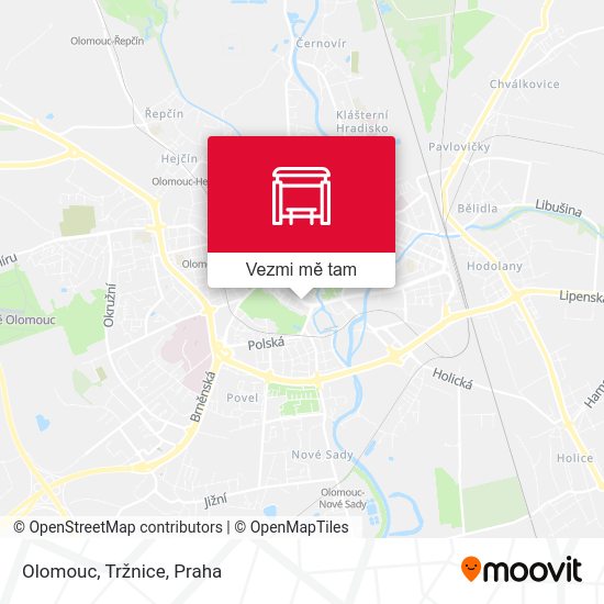 Olomouc, Tržnice mapa