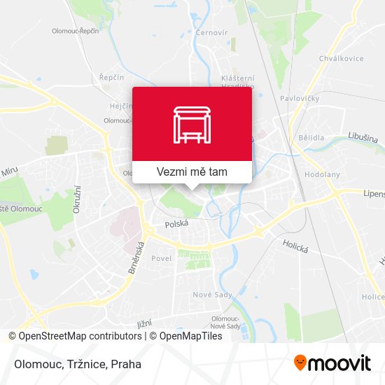 Olomouc, Tržnice mapa