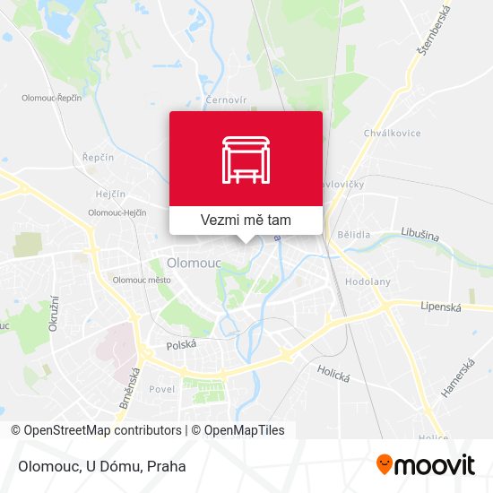 Olomouc, U Dómu mapa