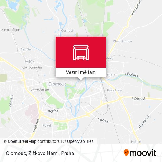 Olomouc, Žižkovo Nám. mapa