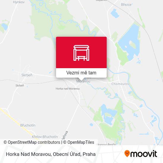 Horka Nad Moravou, Obecní Úřad mapa