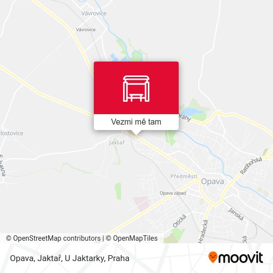 Opava, Jaktař, U Jaktarky mapa