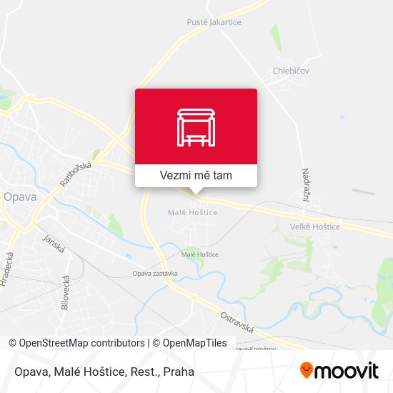 Opava, Malé Hoštice, Rest. mapa