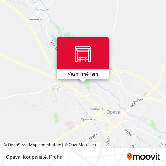 Opava, Koupaliště mapa