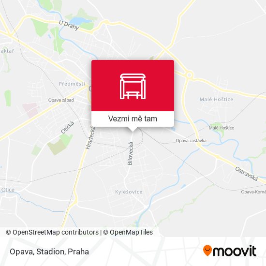 Opava, Stadion mapa