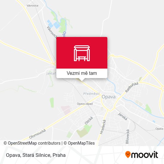 Opava, Stará Silnice mapa