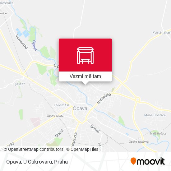 Opava, U Cukrovaru mapa