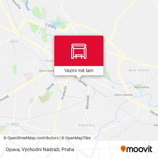 Opava, Východní Nádraží mapa