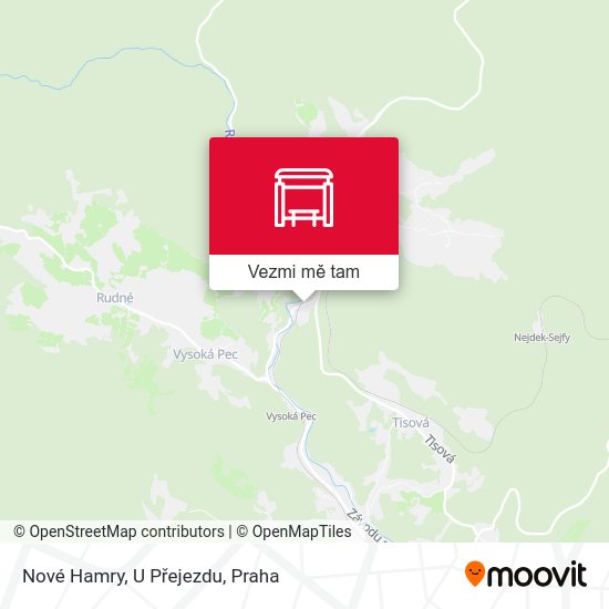 Nové Hamry, U Přejezdu mapa