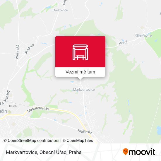 Markvartovice, Obecní Úřad mapa