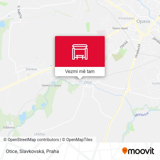 Otice, Slavkovská mapa