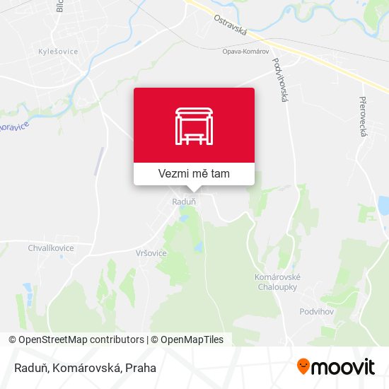 Raduň, Komárovská mapa