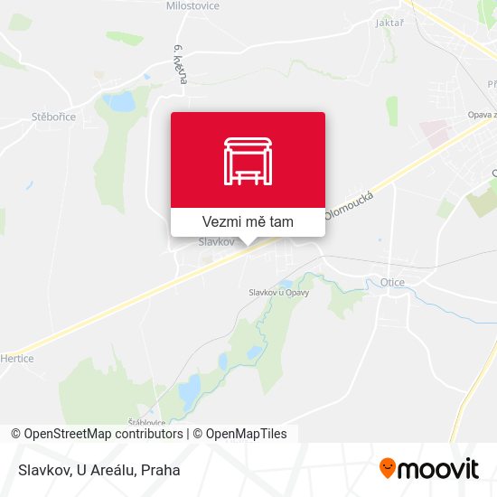 Slavkov, U Areálu mapa