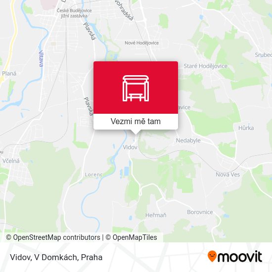 Vidov, V Domkách mapa
