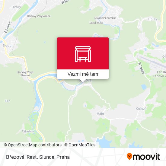 Březová, Rest. Slunce mapa