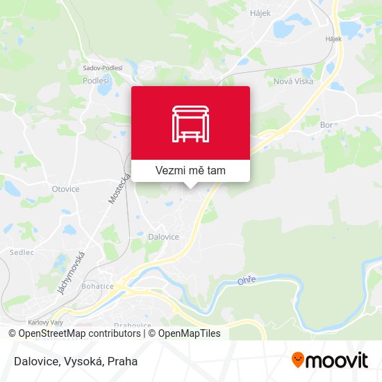 Dalovice, Vysoká mapa