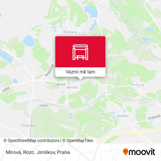 Mírová, Rozc. Jimlíkov mapa