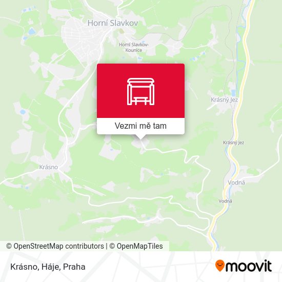Krásno, Háje mapa