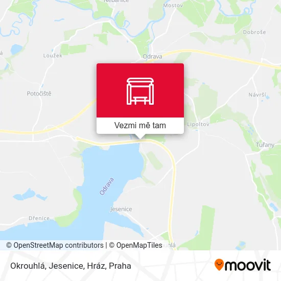 Okrouhlá, Jesenice, Hráz mapa