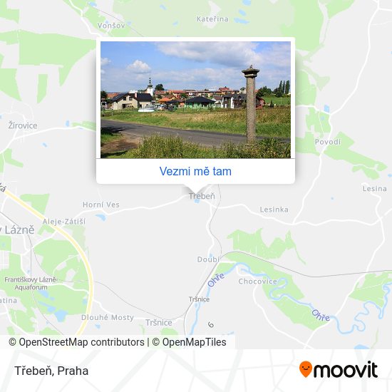 Třebeň mapa