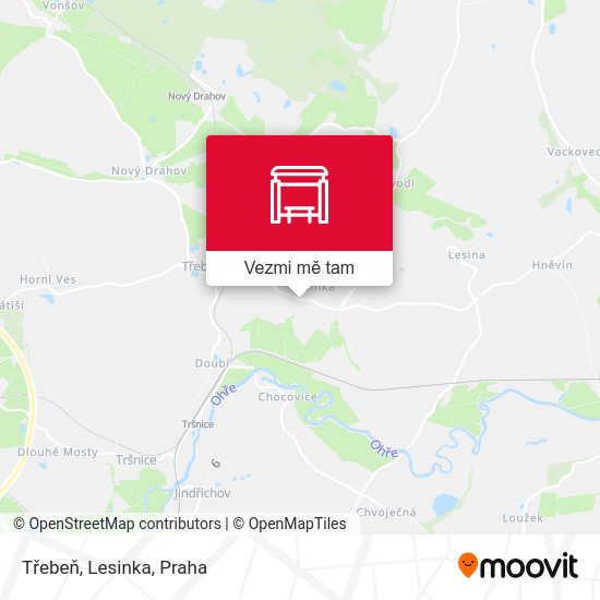 Třebeň, Lesinka mapa