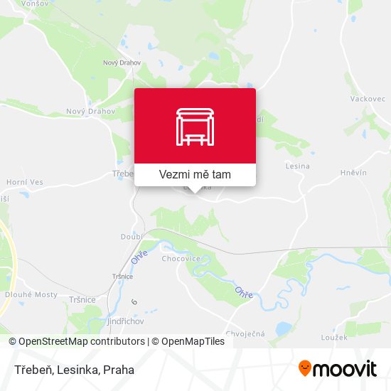 Třebeň, Lesinka mapa