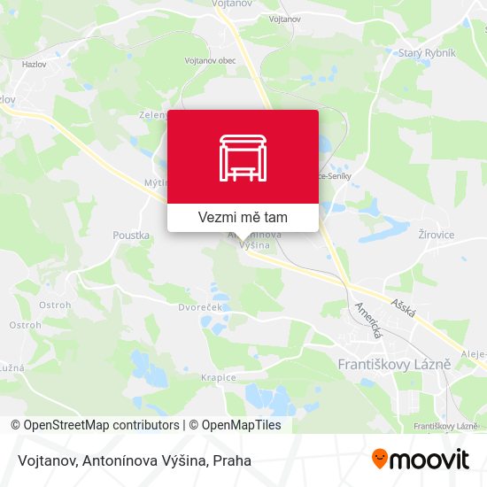 Vojtanov, Antonínova Výšina mapa