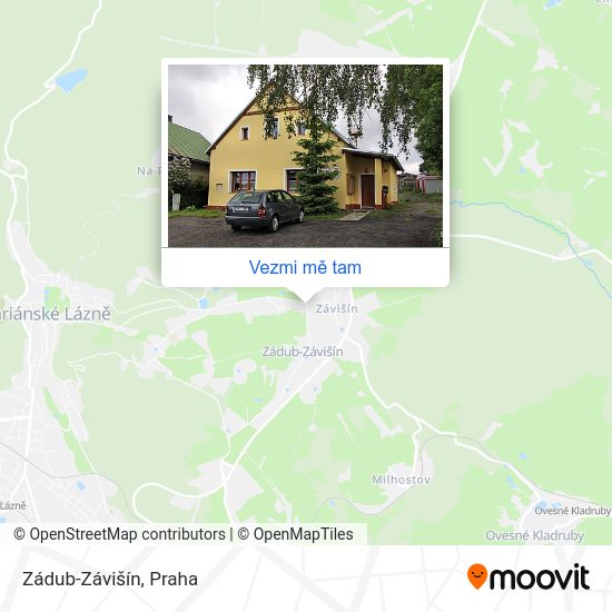 Zádub-Závišín mapa