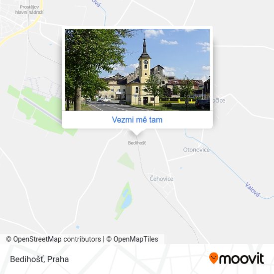 Bedihošť mapa