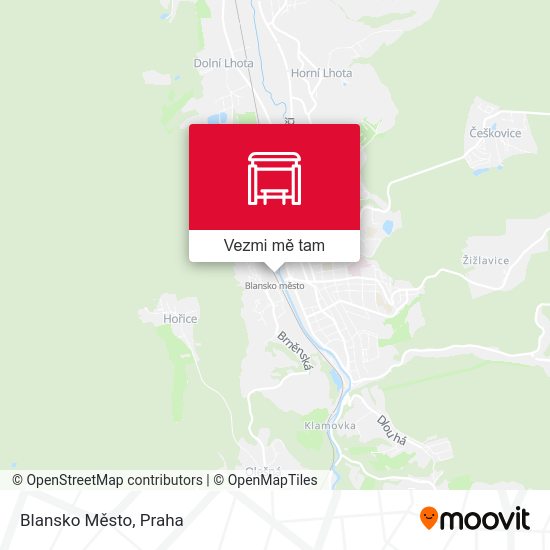 Blansko Město mapa