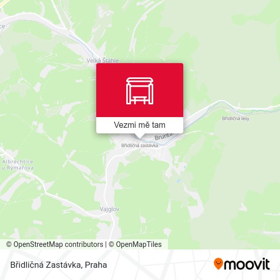Břidličná Zastávka mapa
