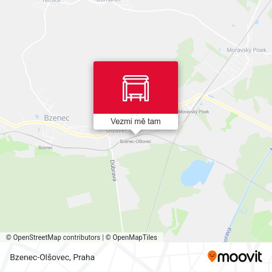 Bzenec-Olšovec mapa
