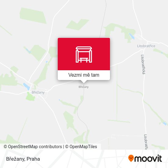 Břežany mapa