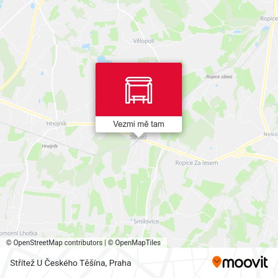 Střítež U Českého Těšína mapa