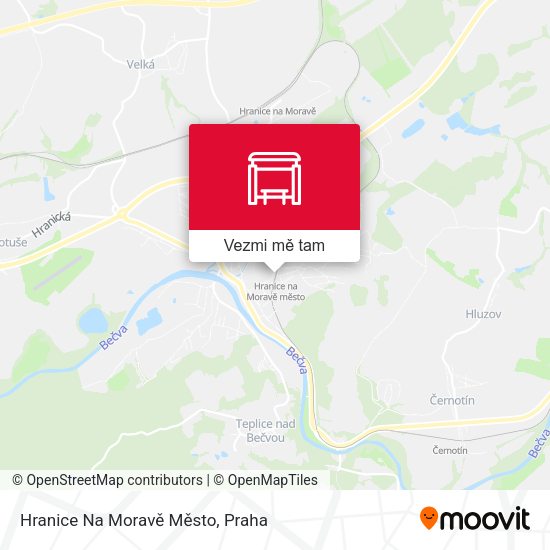 Hranice Na Moravě Město mapa