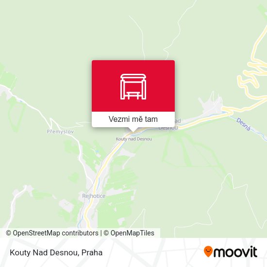 Kouty Nad Desnou mapa