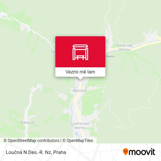 Loučná N.Des.-R. Nz mapa